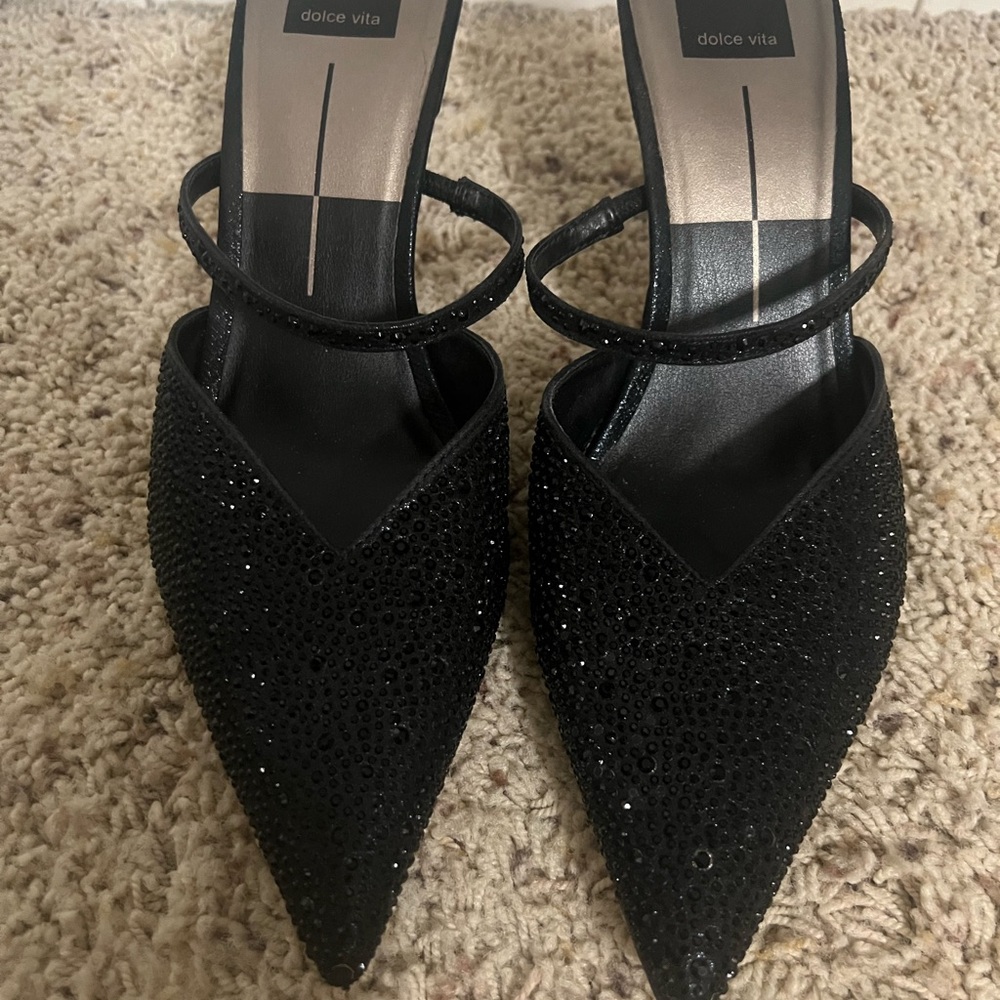 Dolce Vita Black Sparkle Heels
